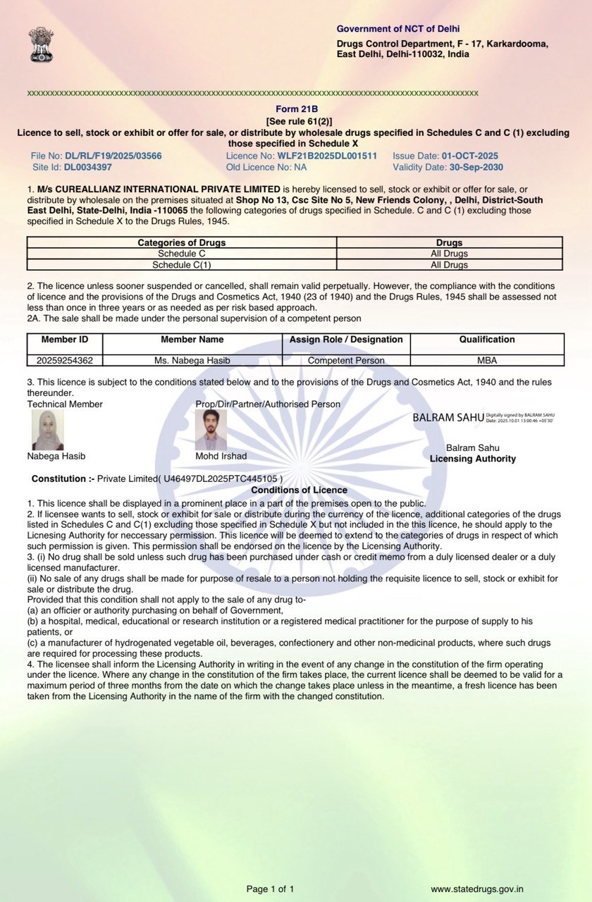 Form 21B Certificate